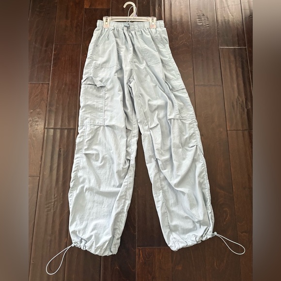 Woman’s No Boundaries Light Blue Parachute Pants - Picture 1 of 3